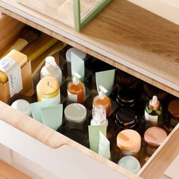 Kocuos Honeycomb Adjustable Drawer Organizer for Socks & Scarves