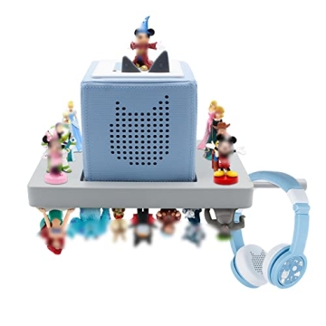 Floating Shelf for Toniebox, Headphones, Tonie Figures Characters - Wall Mounted Storage Shelf Comap...