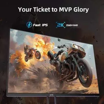KTC 27” Gaming Monitor 180Hz QHD(2560× 1440p), 1MS,Fast IPS Monitor,122% sRGB,2X DP & 2X HDMI,HDR 10,VESA,FreeSync 144Hz 2K Monitor Black