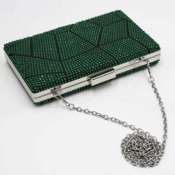 Yekajlin Crystal Evening Clutch for Weddings and Parties