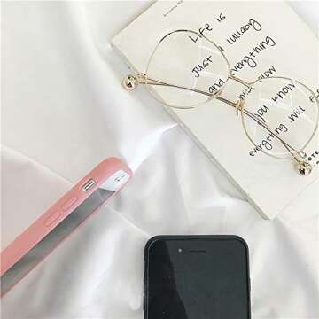 UnnFiko Leather Wallet Phone Case with Credit Card Holders, Lace Dog Pocket Cover with Card Slots for iPhone 7 Plus/iPhone 8 Plus (Pink, iPhone 7 Plus / 8 Plus)