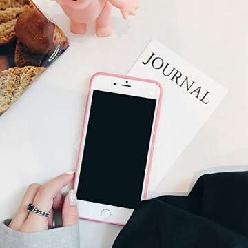 UnnFiko Leather Wallet Phone Case with Credit Card Holders, Lace Dog Pocket Cover with Card Slots for iPhone 7 Plus/iPhone 8 Plus (Pink, iPhone 7 Plus / 8 Plus)