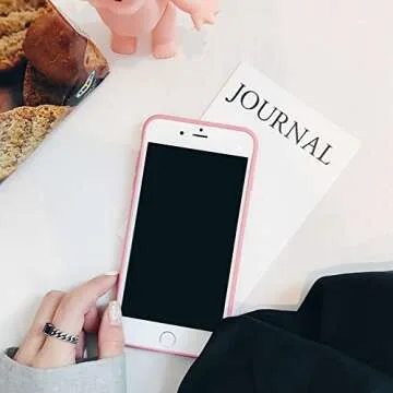 UnnFiko Leather Wallet Phone Case with Credit Card Holders, Lace Dog Pocket Cover with Card Slots for iPhone 7 Plus/iPhone 8 Plus (Pink, iPhone 7 Plus / 8 Plus)