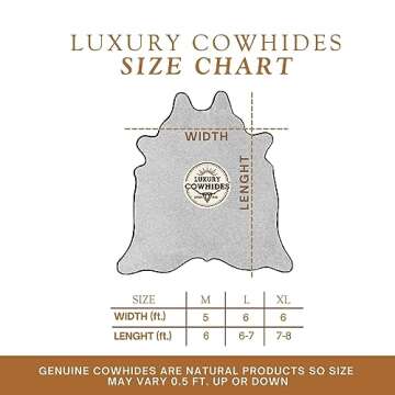 Sunshine Cowhides Premium Cowhide Rug - Ideal for Living Room, Bedroom, Office, or Decor - Modern Ac...