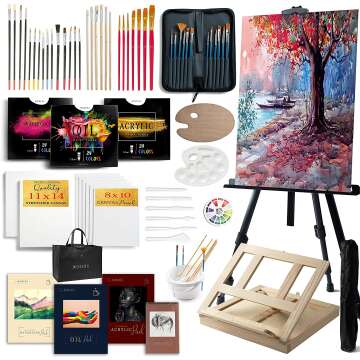 139-Piece Deluxe Artist Painting Set with Easel