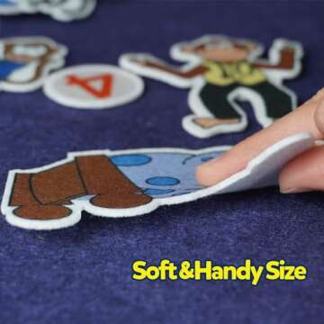 CHEFAN Felt-Board for Toddler, Flannel Board Stories for Preschool Activities, 4 Sets Felt Storytelling Board, Five Little Monkeys, Five Speckled Frogs, Felt Pieces