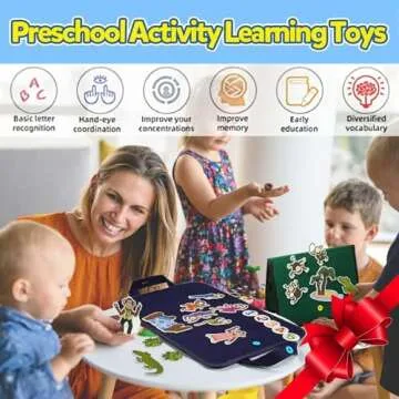 CHEFAN Felt-Board for Toddler, Flannel Board Stories for Preschool Activities, 4 Sets Felt Storytelling Board, Five Little Monkeys, Five Speckled Frogs, Felt Pieces