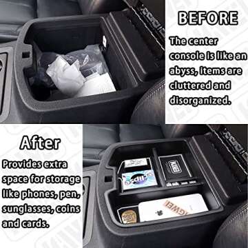 HGWEI Center Console Organizer Compatible with 2007-2014 Chevy Silverado GMC Sierra Avalanche Tahoe ...