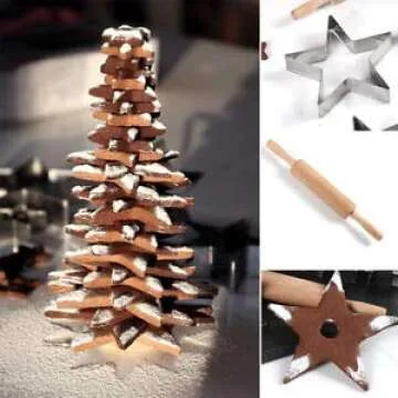 Antallcky Star Cookie Cutter Set - 5 Stainless Steel Molds