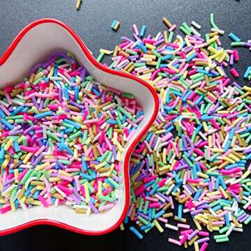 EHOPE 50g Fake Sprinkles Resin Sprinkles Fake Candy Sprinkles Clay Sprinkles Polymer Sprinkles Polym...