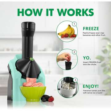 Yonanas Vegan Frozen Fruit Soft Serve Maker, 36 Recipes