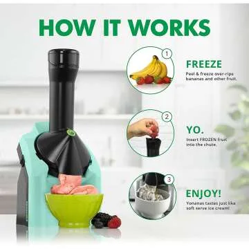 Yonanas Vegan Frozen Fruit Soft Serve Maker, 36 Recipes