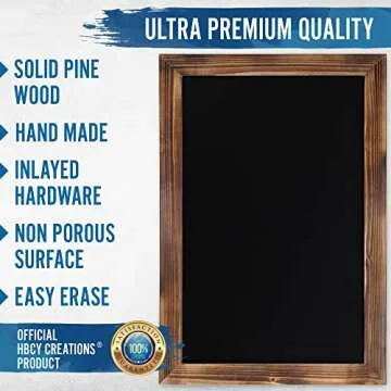 HBCY Creations 20x30 Wall Chalkboard with Magnetic Surface