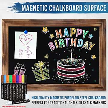 HBCY Creations 20x30 Wall Chalkboard with Magnetic Surface