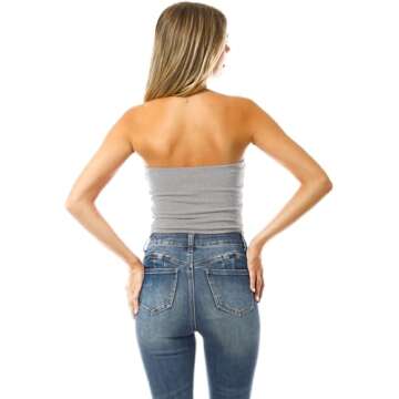 MixMatchy Women's Double Layered Bandeau Tube Top 3PACK