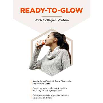 Bulletproof Dark Chocolate Cold Brew Coffee Plus Collagen Protein, Keto Friendly with Brain Octane C8 MCT Oil and Grass Fed Butter, Sugar Free, Dark Chocolate, 12 Pack