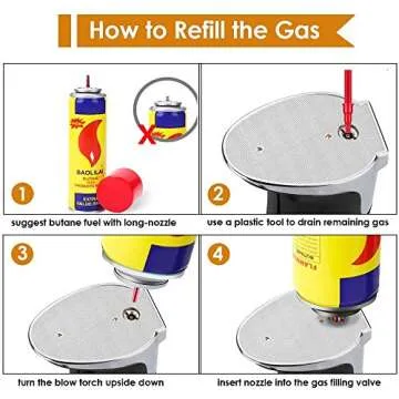 NANW Refillable Butane Torch for Cooking and Crafts