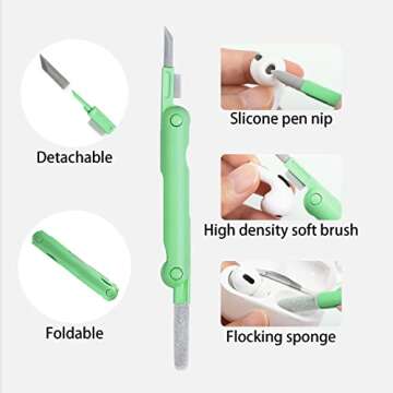 7 in 1 Electronic Cleaner kit - Keyboard Cleaner, Keyboard Cleaning Kit, Multifunctional Cleaning Brush, Electronic Cleaner for Airpods pro/Laptop/Phone/Screen (5ml Screen Cleaning Solution)