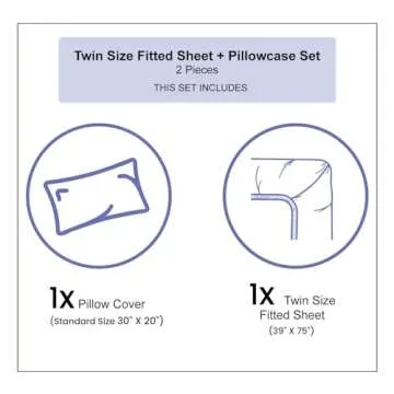 Ambesonne Reptile Fitted Sheet & Pillow Sham Set, Printed 2 Piece Bedding Set for Bedroom and Dorm Room, Twin, Green Caramel