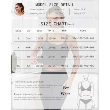 Everrysea Longline Sports Bra for Women in Black