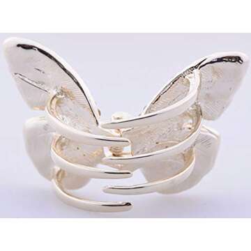 Multi Color Crystal Rhinestones Butterfly Hair Claw Clip for Women Girls