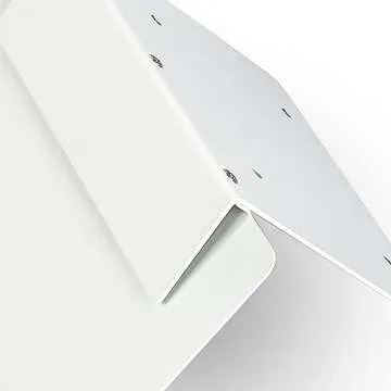 ECOSEAO Floating Book Shelves for Wall, Heavy-Duty Book Organizers, Iron Wall Mounted Shelves for Home Office Classroom Library, White Large (4)