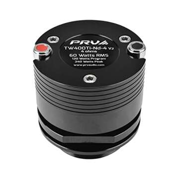 PRV AUDIO 2X TW400Ti-Nd-4 v2 Bullet Super Tweeter 1" Exit Neodymium 120 Watts Max Power 4 Ohm 1 Inch Voice Coil - New Version More Compact and Improved Design for Pro Audio (2 Tweeters)