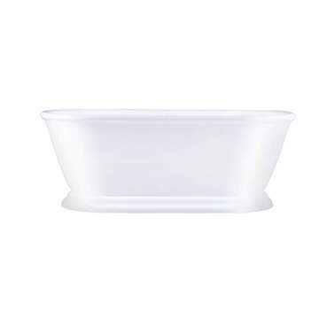 Elegant Kingston Brass Aqua Eden Pedestal Tub in White