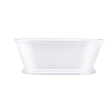 Elegant Kingston Brass Aqua Eden Pedestal Tub in White