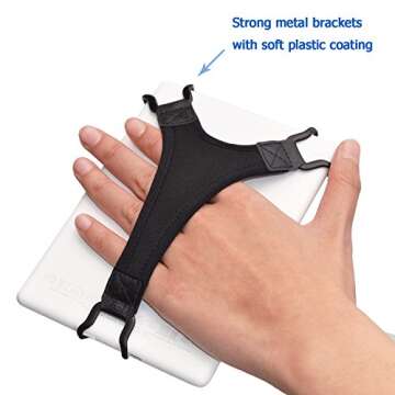 TFY Security Hand Strap Holder Finger Grip Compatible with Kindle E-Readers - Kindle e-Reader 6Inch ...
