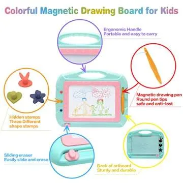 Toys for 1-2 Year Old Girls,Magnetic Drawing Board Toddler Toys for Girls Boys,Erasable Doodle Board Kids Toys,Birthday Gifts for 1 2 3 Year Old Girl