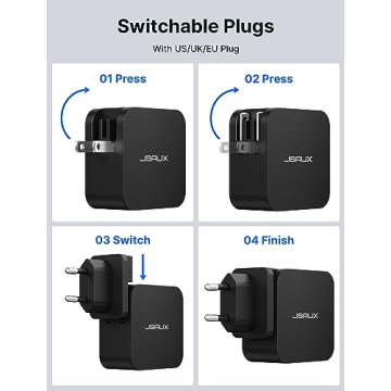 JSAUX 65W USB C Charger with 10FT Cable for Robust Charging