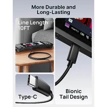 JSAUX 65W USB C Charger with 10FT Cable for Robust Charging