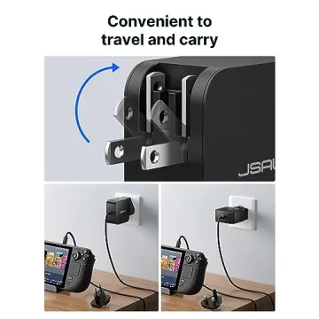 JSAUX 65W USB C Charger with 10FT Cable for Robust Charging
