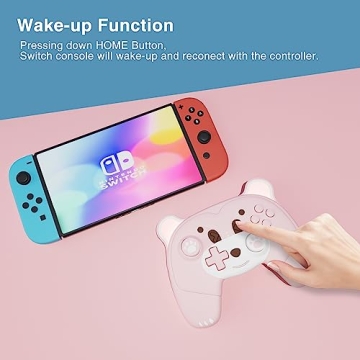 Mytrix Pink Wireless Controller for Nintendo Switch - Cute & Functional