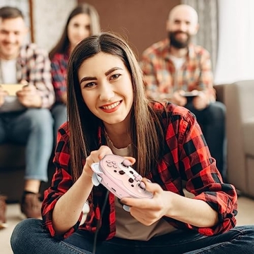 Mytrix Pink Wireless Controller for Nintendo Switch - Cute & Functional