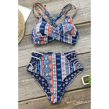 Chic CUPSHE High-Waisted Bikini for Curvy Women