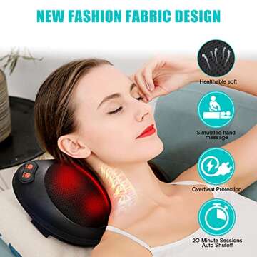 iKristin Shiatsu Massager with Heat for Ultimate Relief