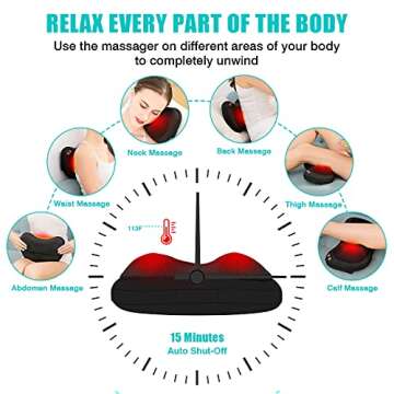 iKristin Shiatsu Massager with Heat for Ultimate Relief