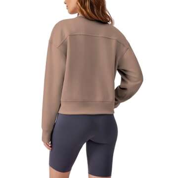Stylish PINSPARK Cropped Crewneck Sweatshirt for Women