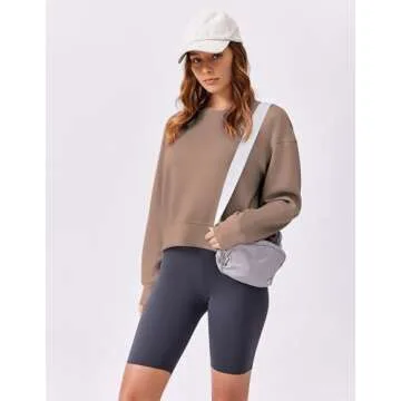 Stylish PINSPARK Cropped Crewneck Sweatshirt for Women