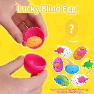 yocjoky 24 PCS Easter Eggs Fillers with Dinosaur Toys