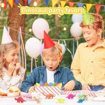 yocjoky 24 PCS Easter Eggs Fillers with Dinosaur Toys