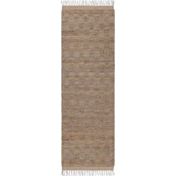 Stylish Hauteloom Checkered Runner Rug - Natural Fiber