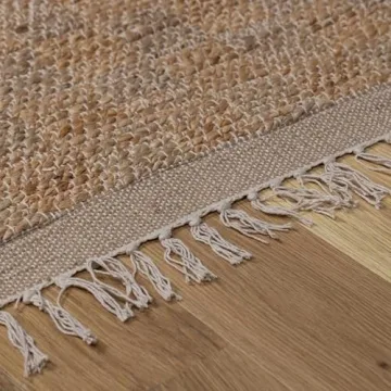 Stylish Hauteloom Checkered Runner Rug - Natural Fiber