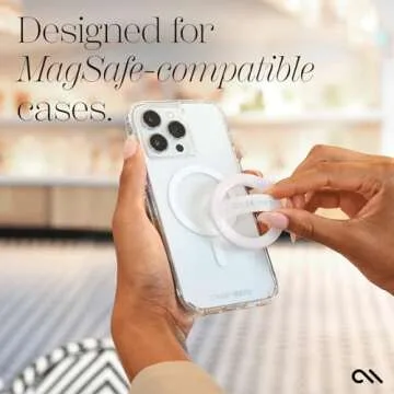 Case-Mate Magnetic Phone Grip MagSafe Loop Grip - Detachable Holder for Hand - Thin Collapsible Soft MagSafe Grips for Back of Phone for iPhone 16 Pro Max /15 Pro Max/14/13/12/S25 Ultra - Soap Bubble