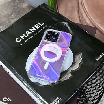 Case-Mate Magnetic Phone Grip MagSafe Loop Grip - Detachable Holder for Hand - Thin Collapsible Soft MagSafe Grips for Back of Phone for iPhone 16 Pro Max /15 Pro Max/14/13/12/S25 Ultra - Soap Bubble