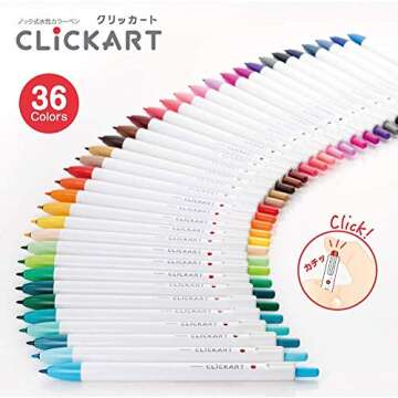 Zebra Clickart Water-based Pen All Colors 36 Colors Set WYSS22-36C