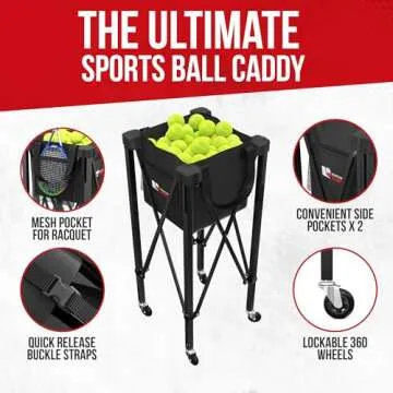 2-in-1 Tennis & Pickleball Hopper with Pickup Tube