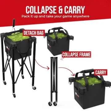 2-in-1 Tennis & Pickleball Hopper with Pickup Tube